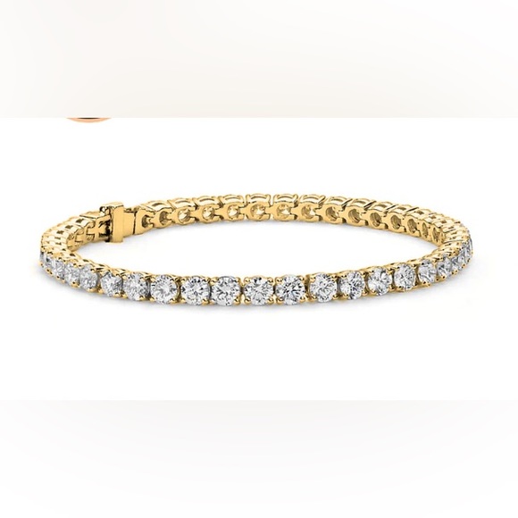 Cate & Chloe Olivia 18k Gold Plated CZ Tennis Bracelet - Picture 2 of 4